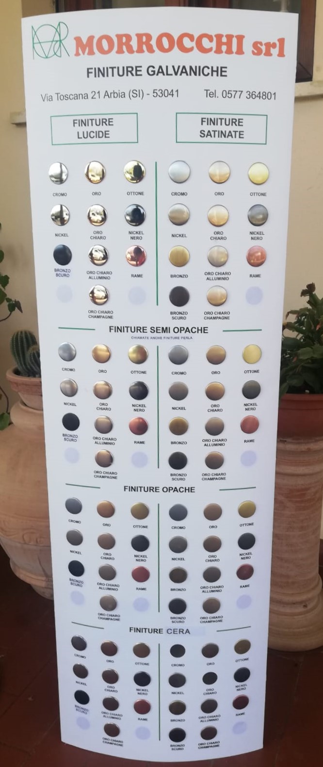 FINITURE GALVANICHE trattamenti metalli colori