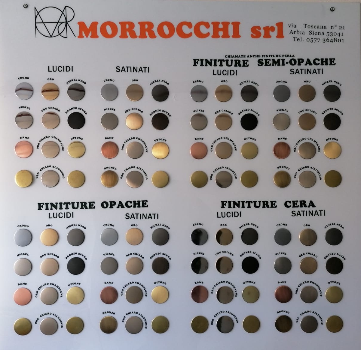 I NOSTRI COLORI GALVANICI